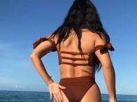 Ana Cheri rozgrzana w brązowym bikini